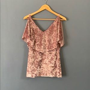 Forever 21 Velvet Layered Tank Large